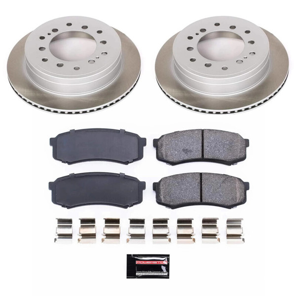 Power Stop 10-14 Toyota FJ Cruiser Rear Semi-Coated Rotor Kit - SC5875