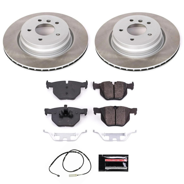 Power Stop 13-15 BMW X1 Rear Semi-Coated Rotor Kit - SC7009