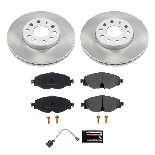 Power Stop 15-19 Volkswagen e-Golf Front Semi-Coated Rotor Kit - SC7080