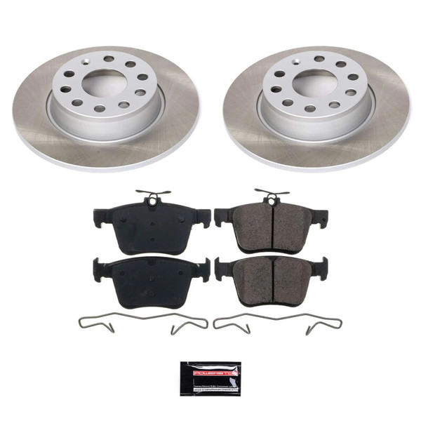 Power Stop 15-19 Volkswagen e-Golf Rear Semi-Coated Rotor Kit - SC7093
