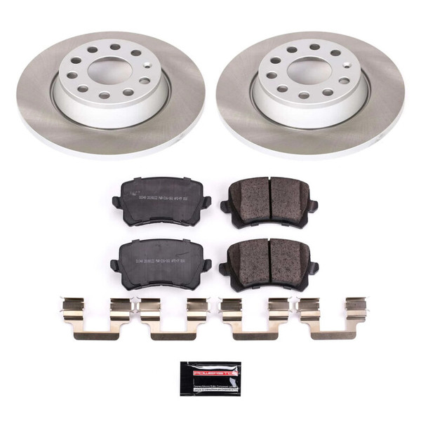 Power Stop 17-18 Volkswagen Tiguan Limited Rear Semi-Coated Rotor Kit - SC7324