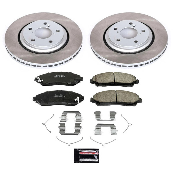 Power Stop 17-22 Honda Ridgeline Front Semi-Coated Rotor Kit - SC7352
