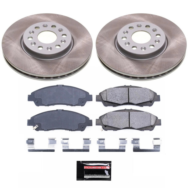 Power Stop 17-20 GMC Acadia Front Semi-Coated Rotor Kit - SC7409