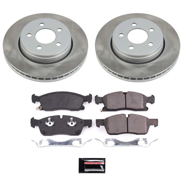 Power Stop 17-20 Jeep Grand Cherokee Front Semi-Coated Rotor Kit - SC7412