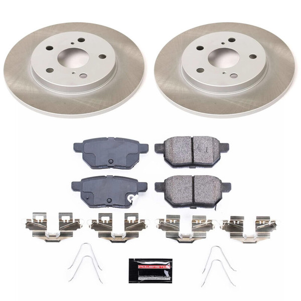 Power Stop 17-18 Toyota Corolla iM Rear Semi-Coated Rotor Kit - SC7753