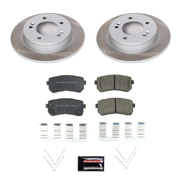 Power Stop 18-22 Hyundai Kona Rear Semi-Coated Rotor Kit - SC8277