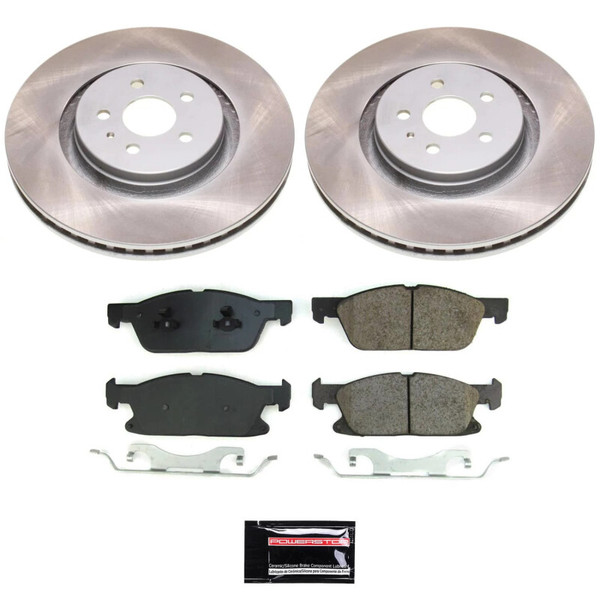 Power Stop 17-20 Lincoln MKZ Front Semi-Coated Rotor Kit - SC8960