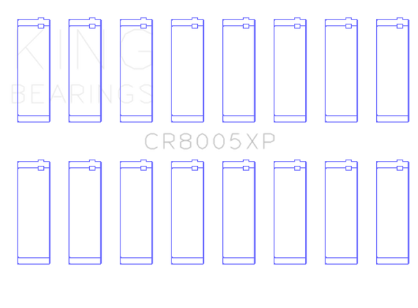 King Engine Bearings Ford 377 (Size STDX) Connecting Rod Bearing Set - CR8005XPSTDX