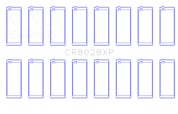 King Engine Bearings ChevrolET Custom Performance (Size STDX) Connecting Rod Bearing Set - CR8028XPSTDX