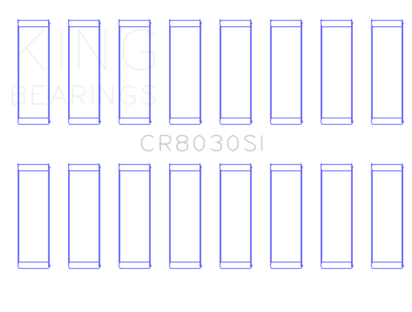 King Engine Bearings Chrysler Jeep V8 287 4.7L (Size +0.50mm) Connecting Rod Bearing Set - CR8030SI0.5