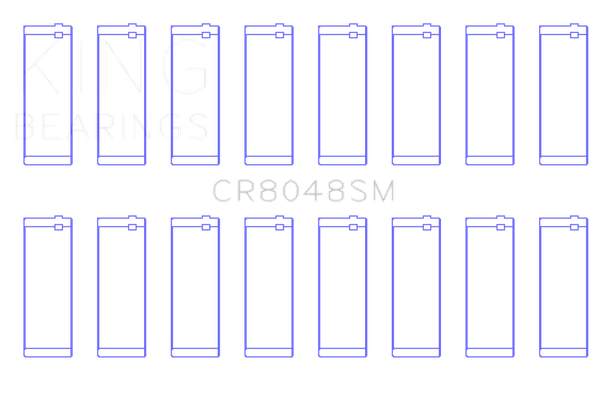 King Engine Bearings Chrysler 345/370 16V (Size +0.25mm) Connecting Rod Bearing Set - CR8048SM0.25