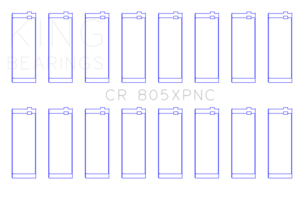 King Engine Bearings Chrysler 273Ci 318Ci 340Ci 360Ci (Size STDX) Connecting Rod Bearing Set - CR805XPNCSTDX