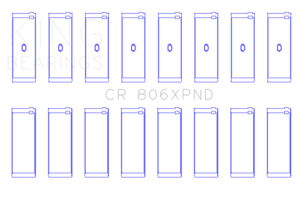 King Engine Bearings Chrysler 361Ci 383Ci (Size STDX) Connecting Rod Bearing Set - CR806XPNDSTDX