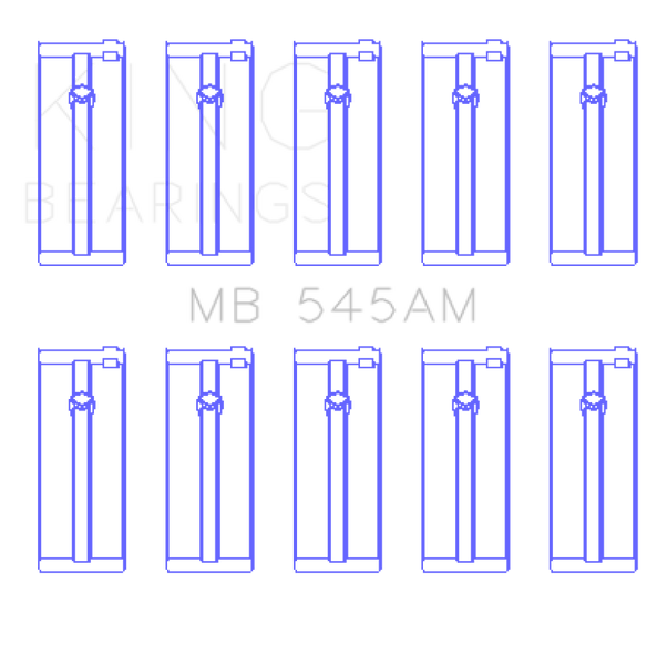 King Engine Bearings Ford N4A/Ne/L/N/Jcc/Lcj/Lse (Size +0.25mm) Main Bearing Set - MB545AM0.25