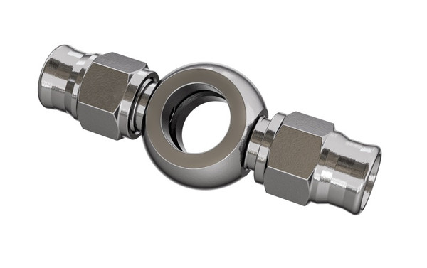 Goodridge Straight Double Banjo for 3/8 or M10 Long Bolt - P5095-03C