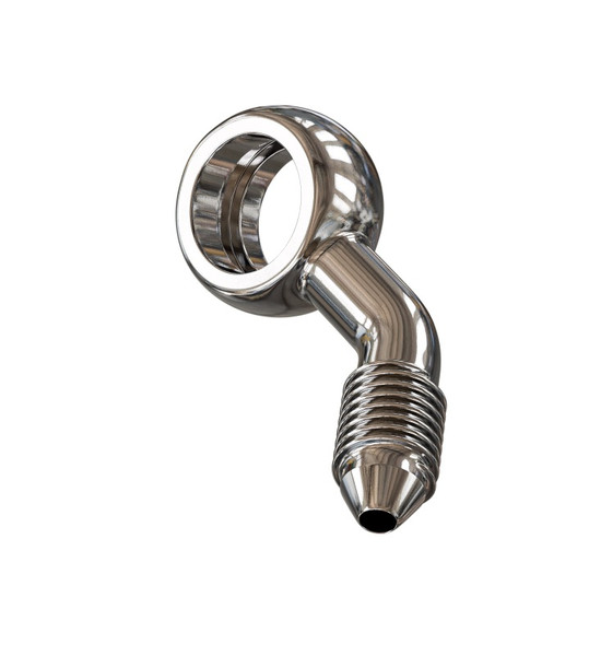 Goodridge 45 Deg Banjo Adaptor compound right for 3/8 or M10 Bolt - PB594R-03C