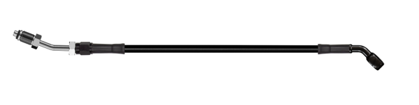 Goodridge 74in Universal Clutch Line w/Blk Zinc Fittings & Blk Hose - 45Deg Banjo w/20Deg 7/16 UNF - HD1046-1CB-BK74