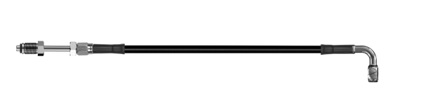 Goodridge 72in Universal Clutch Line w/SS Fittings & Black Hose - 90Deg Banjo w/Straight 7/16 UNF - HD1090-1CC-BK72