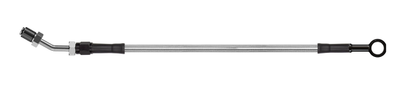 Goodridge 66in Universal Clutch Line w/Blk Zinc Fittings & Clear Hose - Straight Banjo w/AN3 Fitting - HD2001-1CB-CL66