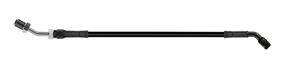 Goodridge 88in Universal Clutch Line w/Black Zinc Fittings & Black Hose - 45Deg Banjo w/AN3 Fitting - HD2045-1CB-BK88