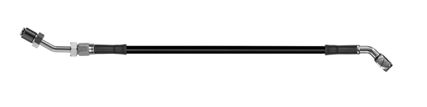 Goodridge 62in Universal Clutch Line w/SS Fittings & Black Hose - 45Deg Banjo w/AN3 Fitting - HD2045-1CC-BK62