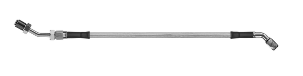 Goodridge 56in Universal Clutch Line w/SS Fittings & Clear Hose - 45Deg Banjo w/AN3 Fitting - HD2045-1CC-CL56