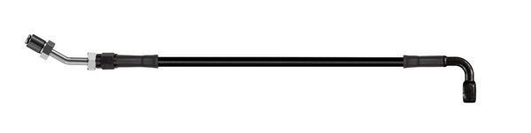 Goodridge 66in Universal Clutch Line w/Black Zinc Fittings & Black Hose - 90Deg Banjo w/AN3 Fitting - HD2090-1CB-BK66