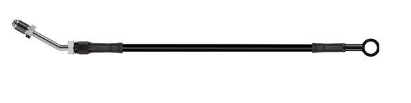 Goodridge 78in Universal Clutch Line w/Blk Zinc Fittings & Blk Hose - Straight Banjo w/M10 Fitting - HD3001-1CB-BK78