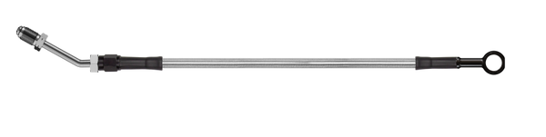 Goodridge 82in Universal Clutch Line w/Blk Zinc Fittings & Clear Hose - Straight Banjo w/M10 Fitting - HD3001-1CB-CL82