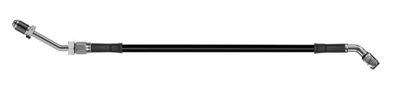 Goodridge 68in Universal Clutch Line w/SS Fittings & Black Hose - 45Deg Banjo w/M10 Fitting - HD3045-1CC-BK68