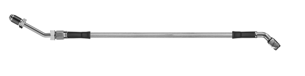 Goodridge 84in Universal Clutch Line w/SS Fittings & Clear Hose - 45Deg Banjo w/M10 Fitting - HD3045-1CC-CL84