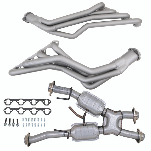 BBK 79-93 Ford Mustang 5.0L 1-5/8 Long Tube Headers w/High Flow Catted X-Pipe (Ti Ceramic) - 15312