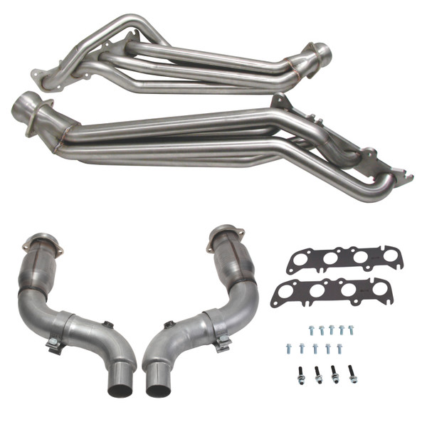 BBK 15-23 Ford Mustang GT 1-3/4 Long Tube Headers w/High Flow Catted Mid Pipe (304SS) - 16338