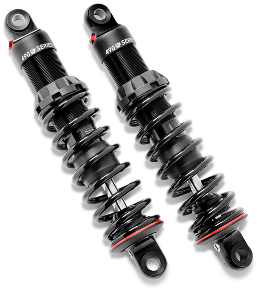 Progressive Harley Bagger 490 Series Shocks 13.0in Bushing - Black - 490-1007