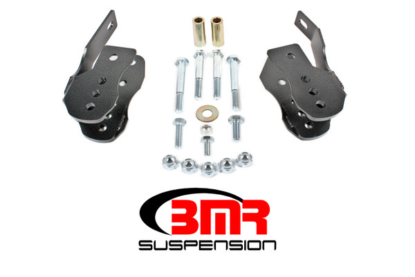 BMR 05-14 S197 Mustang Bolt-On Control Arm Relocation Brackets - Black Hammertone - CAB005H