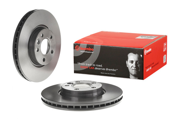 Brembo 12-15 Range Rover Evoque/11-18 Volvo S60 Front Premium UV Coated OE Equivalent Rotor - 09.A427.11