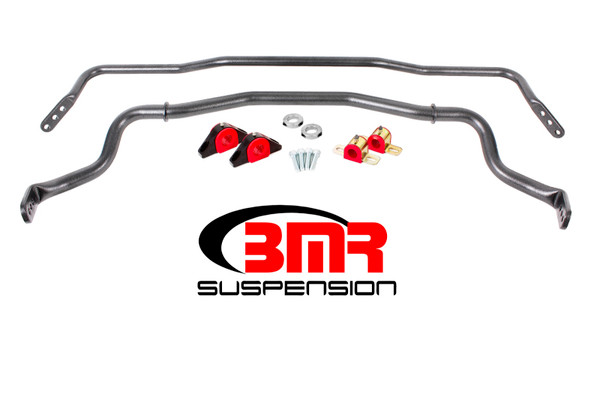 BMR 15-17 S550 Mustang Front & Rear Sway Bar Kit w/ Bushings - Black Hammertone - SB043H