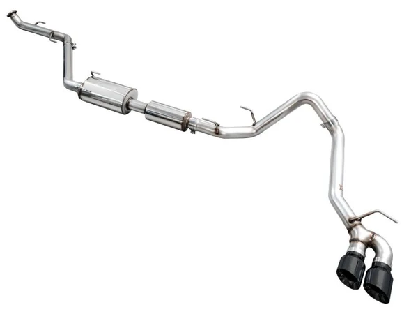 AWE Exhaust for 4th Gen Toyota Tacoma Dual Diamond Black Tips - 3015-33254