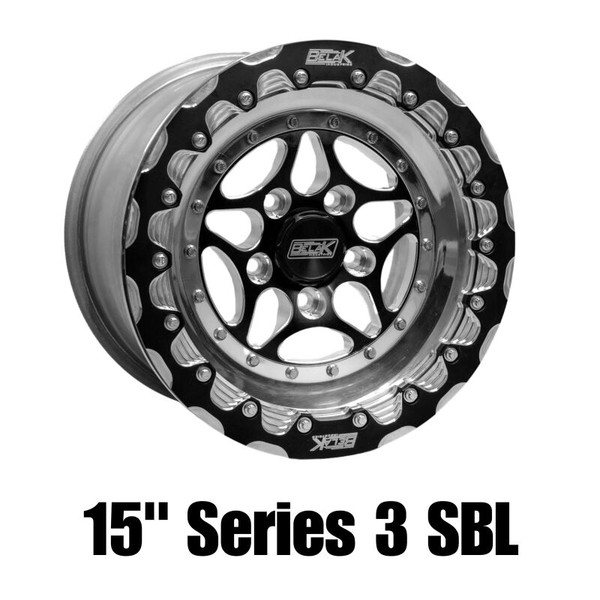 Belak 15x9 / 6in BS / 5x114.3 BP / High Pad / Series 3 Wheel - Single Beadlock Billet Outer Lip - 15095114S36BS-BLT