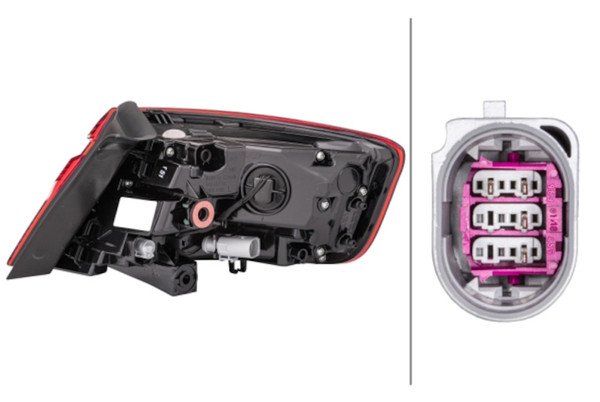 Hella 2017-2018 Audi A3 Left Tail Light - 012836091