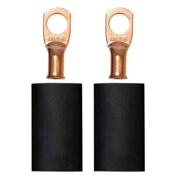 Moroso 3/8in Dia Stud 6 GA Wire Crimp/Solder Battery Cable Terminal Kit (2 Pack) - 74168