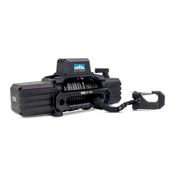 Borne Off-Road 12K Winch - Black Synthetic Rope - BNWN-12-SBK