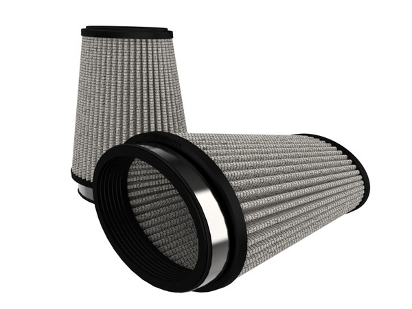 aFe Magnum (3x4-3/4)in Flange ID x (4x5-3/4)in Base x (2-1/2x4-1/4) FLOW Pro DRY S Air Filter (Pair) - 21-90054-MA