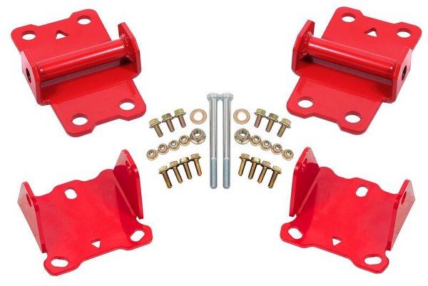 BMR 78-87 G-Body Motor Mount Kit Upper & Lower Solid - Red - MM461R
