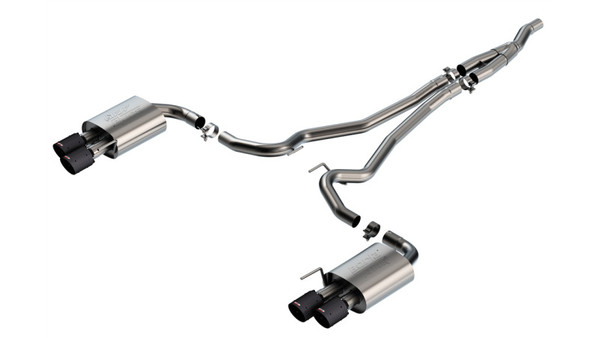 Borla 2024 Ford Mustang 2.3L Ecoboost ATAK Catback Exhaust CF BA w/ Quad Tips - Non-Active - 140982CFBA