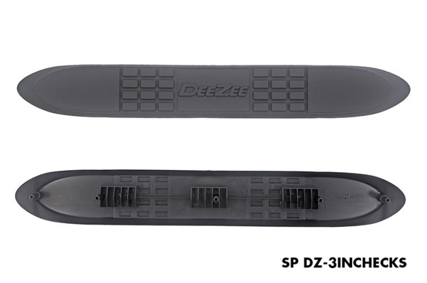 Deezee Universal Service Parts Step Pads 3In Checkered w/ DZ Logo - DZ3INCHECKS