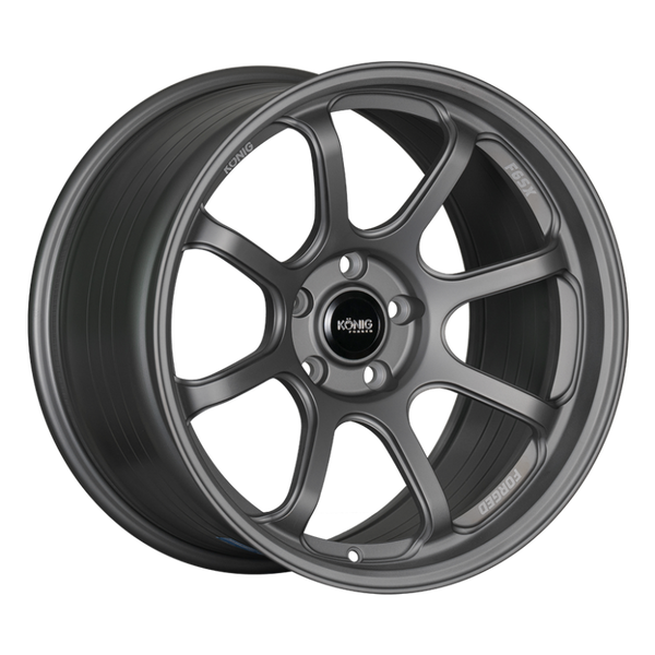 Konig Forged F6SX 18x9.5 5x114.3 ET25 Satin Grey Wheel (Knurled Bead) - F6SXN851425G