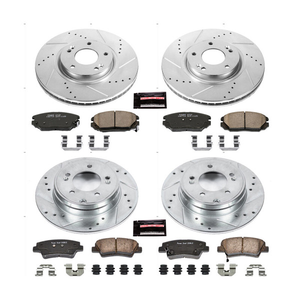 Power Stop 09-11 Hyundai Azera Front and Rear Z23 Evolution Brake Kit - K5474