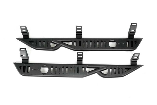 DV8 Offroad 24-25 Toyota Land Cruiser OE Plus Side Steps - Black Steel - SRTL4-01