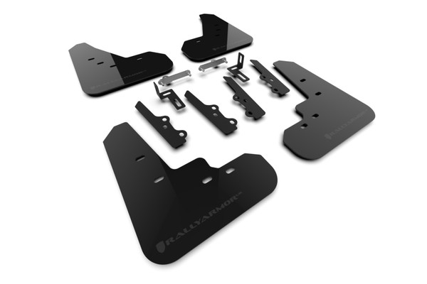 Rally Armor 2025+ Kia K4 Black Mud Flap Dark Grey Logo - MF111-UR-BLK-DGRY